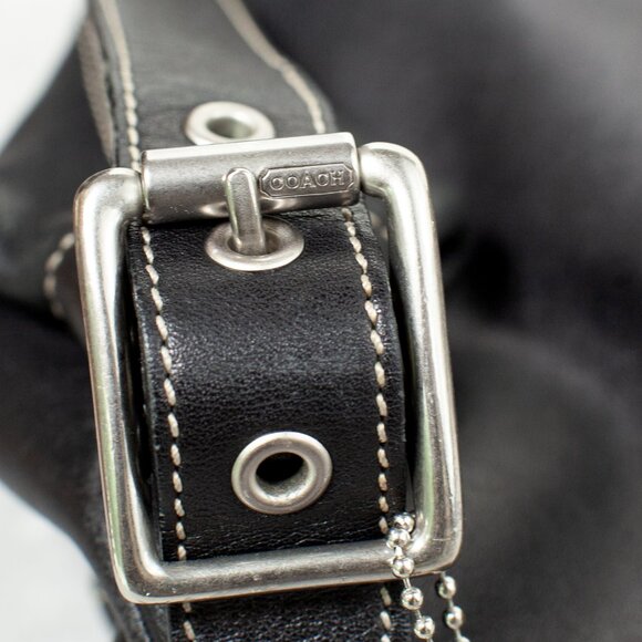 Coach Legacy 9566 Black Leather Crossbody Hobo Bag | Convertible | Authentic - Picture 6 of 8